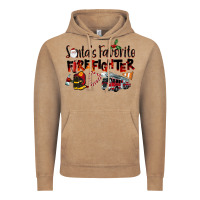 Vintage Coffee Santa's Favorite Firefighter Vintage Hoodie - LillyAllenDesigns