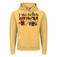 Vintage Mustard Santa's Favorite Firefighter Vintage Hoodie - LillyAllenDesigns