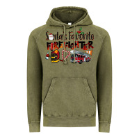 Vintage Olive Santa's Favorite Firefighter Vintage Hoodie - LillyAllenDesigns