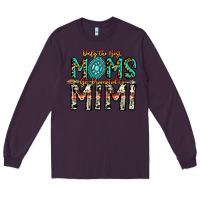 Plum Only The Best Moms Get Promoted To Mimi Long Sleeve Tee - CowhideDigitalArt