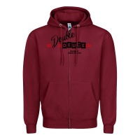 Burgundy double deuce live music Zipper Hoodie - linhVisuals