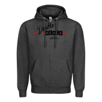 Charcoal Heather double deuce live music Zipper Hoodie - linhVisuals