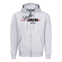 Heather Grey double deuce live music Zipper Hoodie - linhVisuals