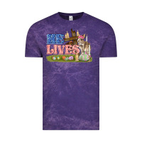 Cloud Purple he lives easter Vintage Tee - FaDigitalArtStudio