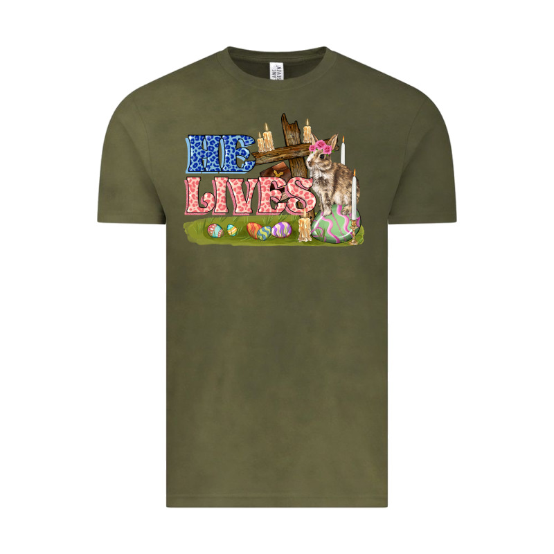He Lives Easter Vintage Tee by FaDigitalArtStudio | Teevron