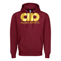 Burgundy allied artists pictures Zipper Hoodie - linhVisuals