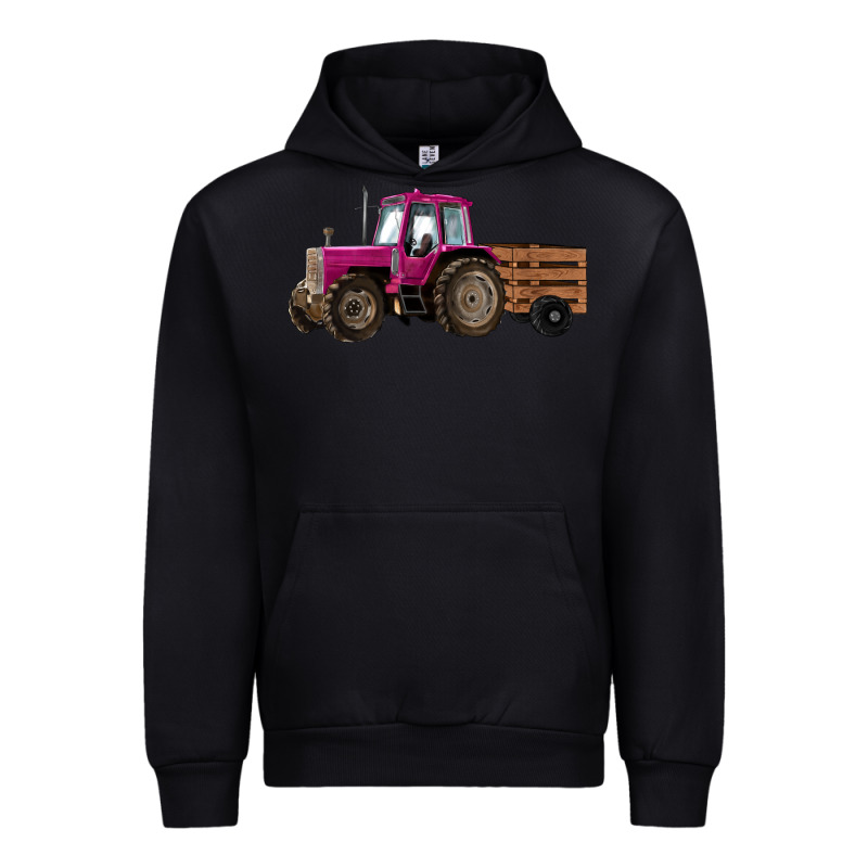 Pink Farm Tractor Urban Hoodie by RanaPortraitStore | Teevron