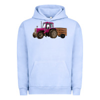 Pigment Grape Ice Pink Farm Tractor Urban Hoodie - RanaPortraitStore