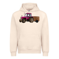 Sandshell Pink Farm Tractor Urban Hoodie - RanaPortraitStore