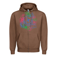 Chestnut bon voyage travel stamp t shirt Zipper Hoodie - linhVisuals