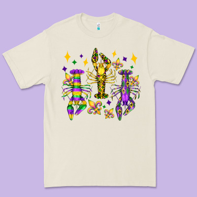 Mardi Gras Craw Fish Olivia Premium Tee Designed By Oliviacreatesart