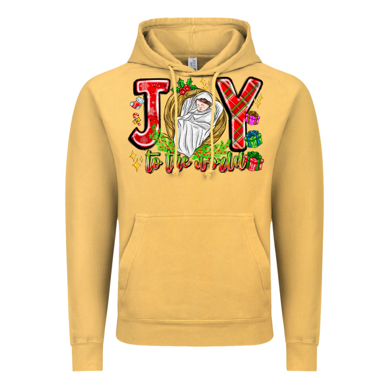 Joy To The World Vintage Hoodie by CowhideDigitalArt | Teevron