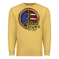 Antique Gold Peace Sign Premium Sweatshirt - JahusDesignShop