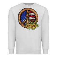 Dove Grey Peace Sign Premium Sweatshirt - JahusDesignShop