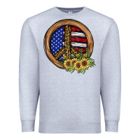 Heather Grey Peace Sign Premium Sweatshirt - JahusDesignShop