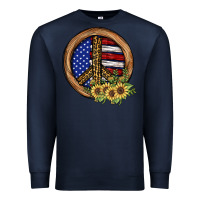 Navy Peace Sign Premium Sweatshirt - JahusDesignShop