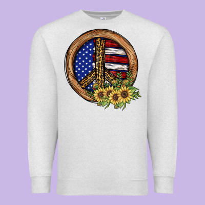 Peace Sign Premium Sweatshirt Designed By Jahusdesignshop