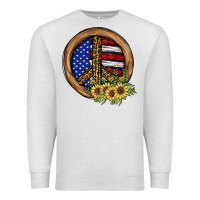 Oatmeal Heather Peace Sign Premium Sweatshirt - JahusDesignShop
