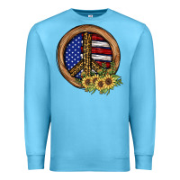 Ocean Blue Peace Sign Premium Sweatshirt - JahusDesignShop
