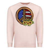 Pale Pink Peace Sign Premium Sweatshirt - JahusDesignShop