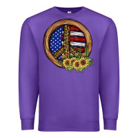 Purple Peace Sign Premium Sweatshirt - JahusDesignShop