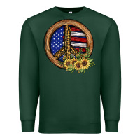 Sports Green Peace Sign Premium Sweatshirt - JahusDesignShop
