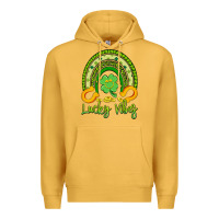 Mustard lucky vibes Premium Hoodie - Artiststas