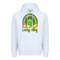 White lucky vibes Premium Hoodie - Artiststas