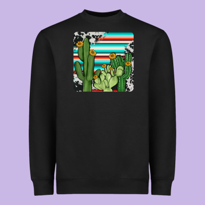 Cactus Cowhide Coaster Heavyweight Sweatshirt Designed By Jahusdesignshop