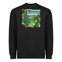 Black cactus cowhide coaster Heavyweight Sweatshirt - JahusDesignShop