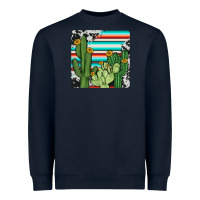 Navy cactus cowhide coaster Heavyweight Sweatshirt - JahusDesignShop