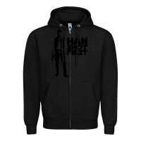 Black han shot first Zipper Hoodie - linhVisuals