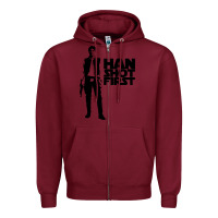 Burgundy han shot first Zipper Hoodie - linhVisuals