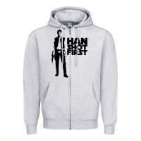 Heather Grey han shot first Zipper Hoodie - linhVisuals