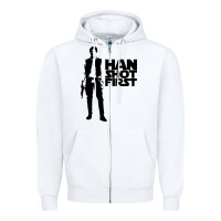 White han shot first Zipper Hoodie - linhVisuals