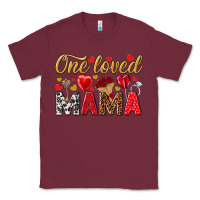 Burgundy One loved mama valentines day Classic Tee - HowdyJamesFarm