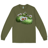 Army Green Blossfeldia Cactus Long Sleeve Tee - LillyAllenDesigns