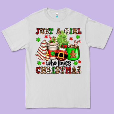 Just A Girl Who Loves Christmas Premium Tee Designed By Oliviacreatesart