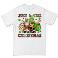 White just a girl who loves christmas Premium Tee - OliviaCreatesArt
