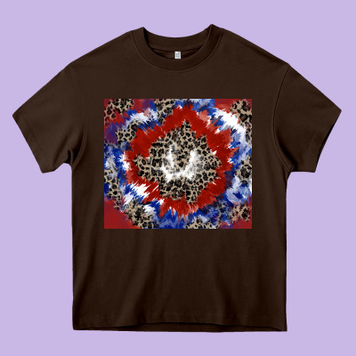 Patriotic Tie Dye Heavy Core Tee Designed By Cowgirlartshop