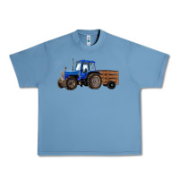 Pebble Blue Farm Tractor Urban Heavy Tee - RanaPortraitStore