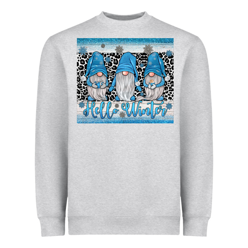 Hello Winter Gnome Heavyweight Sweatshirt by JahusDesignShop | Teevron