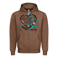 Chestnut nurse leopard heart Zipper Hoodie - JahusDesignShop