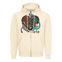 Sandshell nurse leopard heart Zipper Hoodie - JahusDesignShop