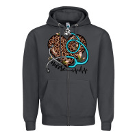 Smoke nurse leopard heart Zipper Hoodie - JahusDesignShop