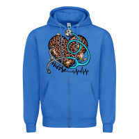 True Royal nurse leopard heart Zipper Hoodie - JahusDesignShop