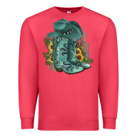 Turquoise Cowboy Boots Premium Sweatshirt | Teevron
