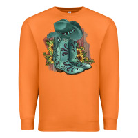 Carrot Turquoise Cowboy Boots Premium Sweatshirt - JahusDesignShop