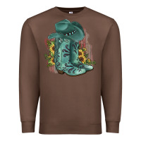 Chestnut Turquoise Cowboy Boots Premium Sweatshirt - JahusDesignShop