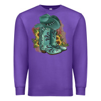 Purple Turquoise Cowboy Boots Premium Sweatshirt - JahusDesignShop